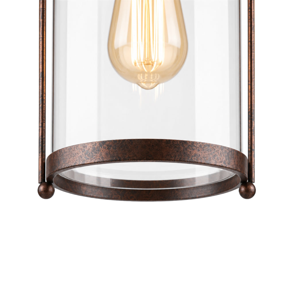 Pendant light with glass shade