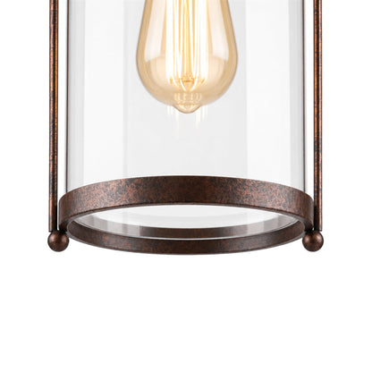 Pendant light with glass shade