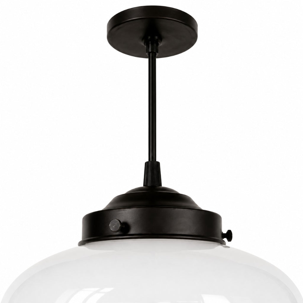 Pendant light with glass shade