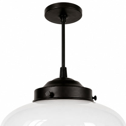 Pendant light with glass shade