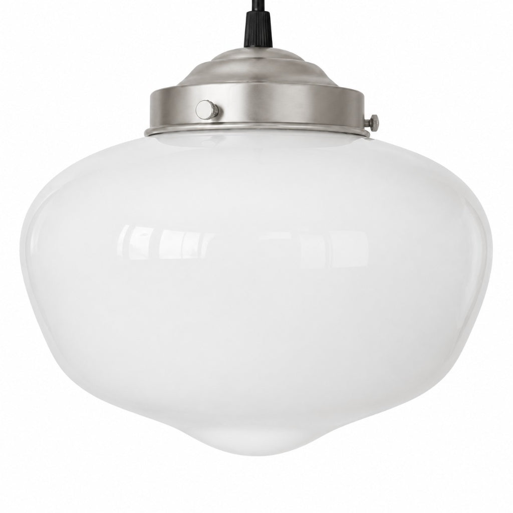 Pendant light with glass shade