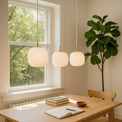 Lampa wisząca szklany klosz