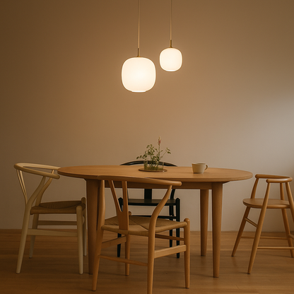 Lampa wisząca szklany klosz