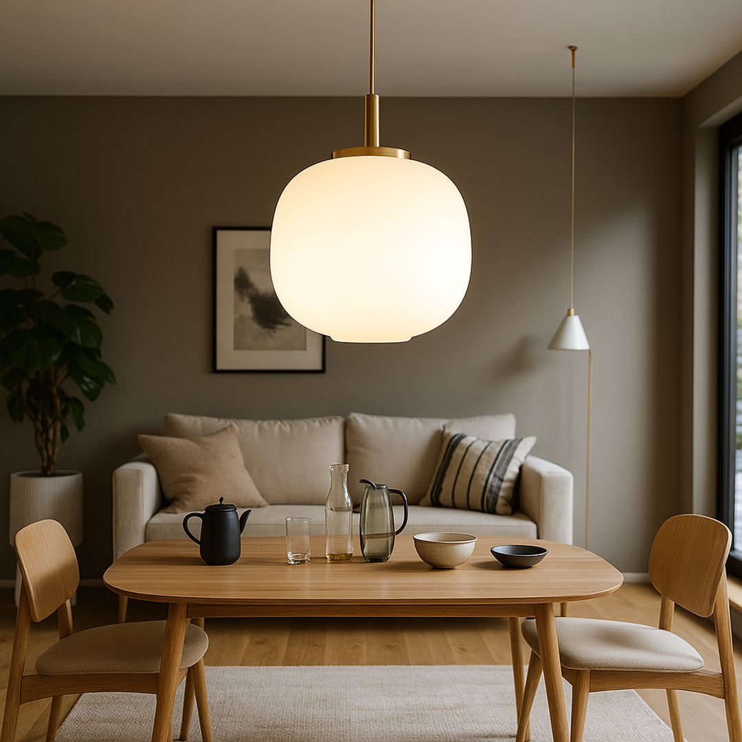 Lampa wisząca szklany klosz