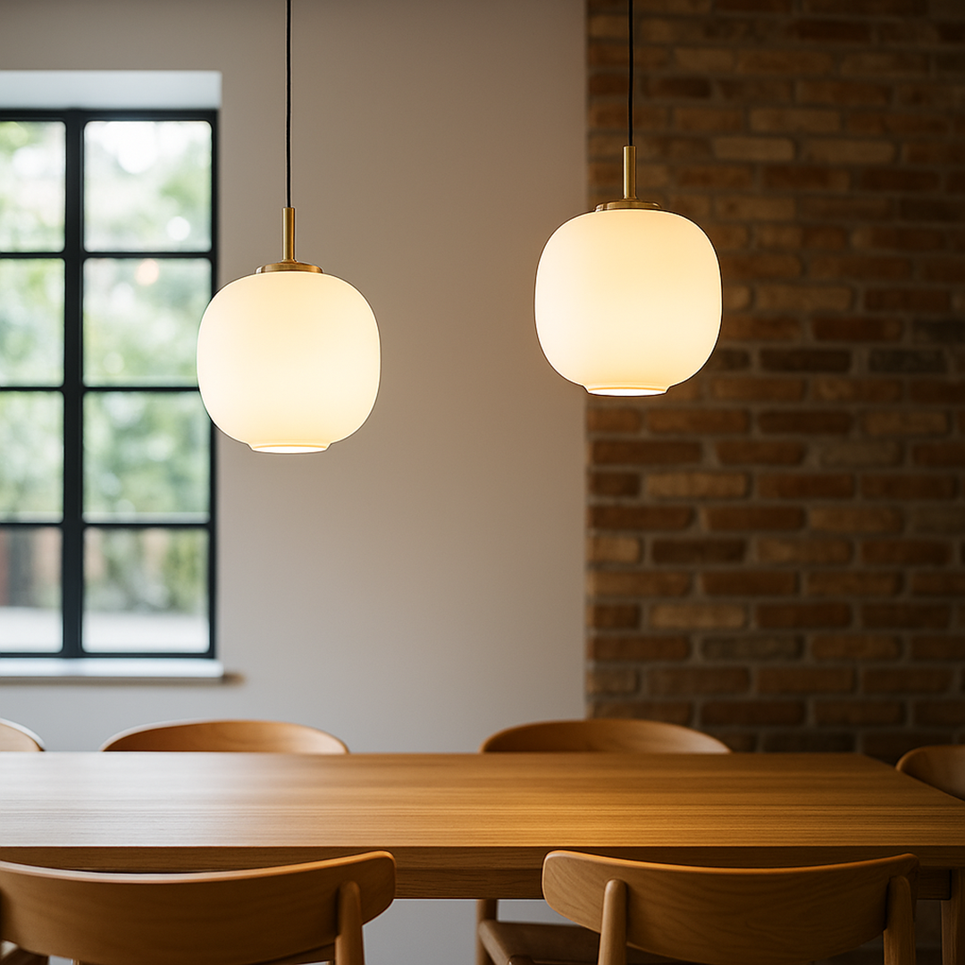 Lampa wisząca szklany klosz