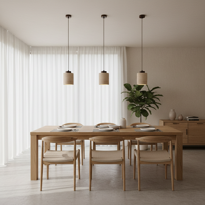 Lampa wisząca z trawertynu