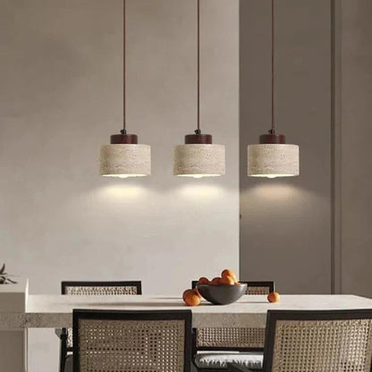 Lampa wisząca z trawertynu