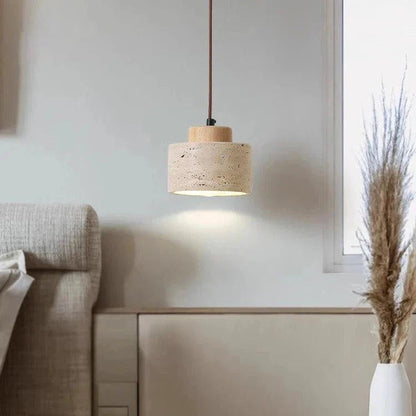 Lampa wisząca z trawertynu