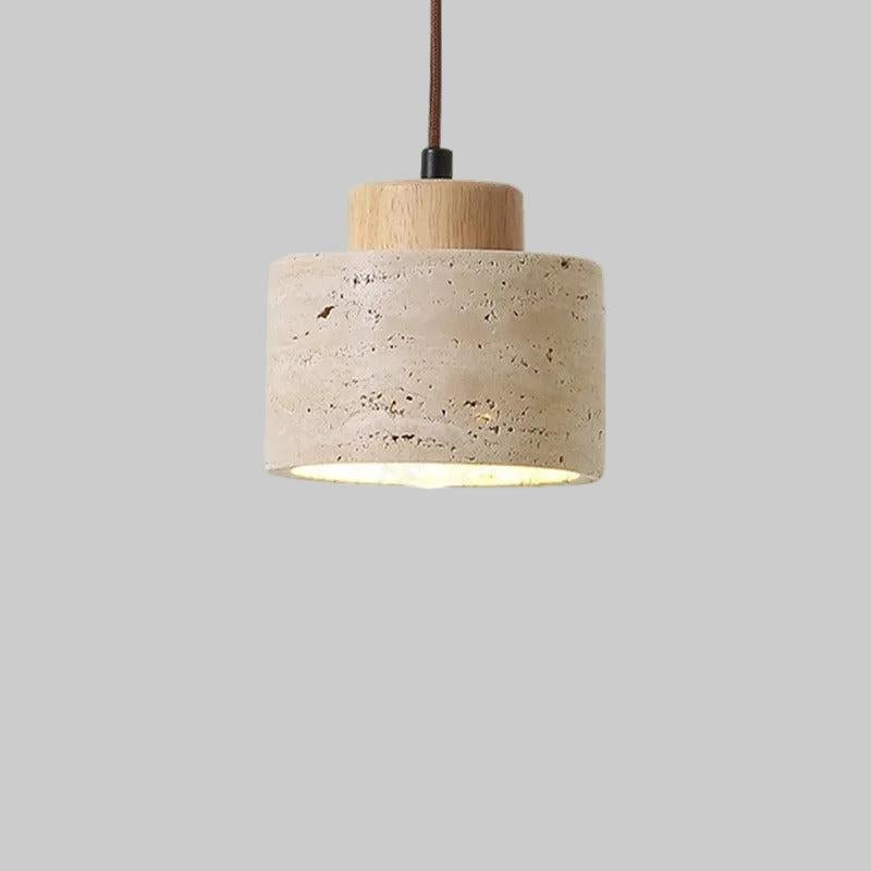 Lampa wisząca z trawertynu