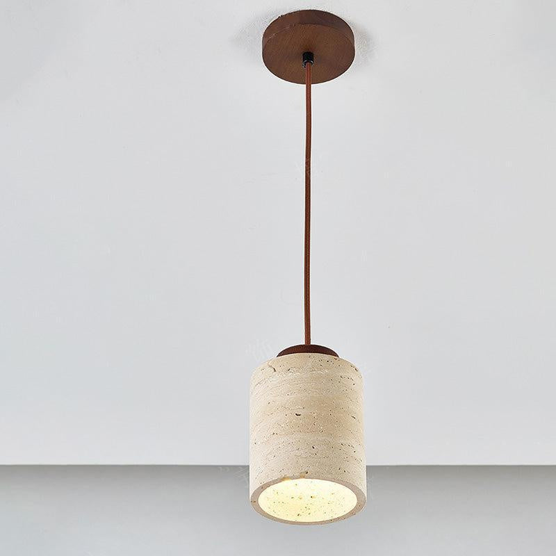 Lampa wisząca z trawertynu