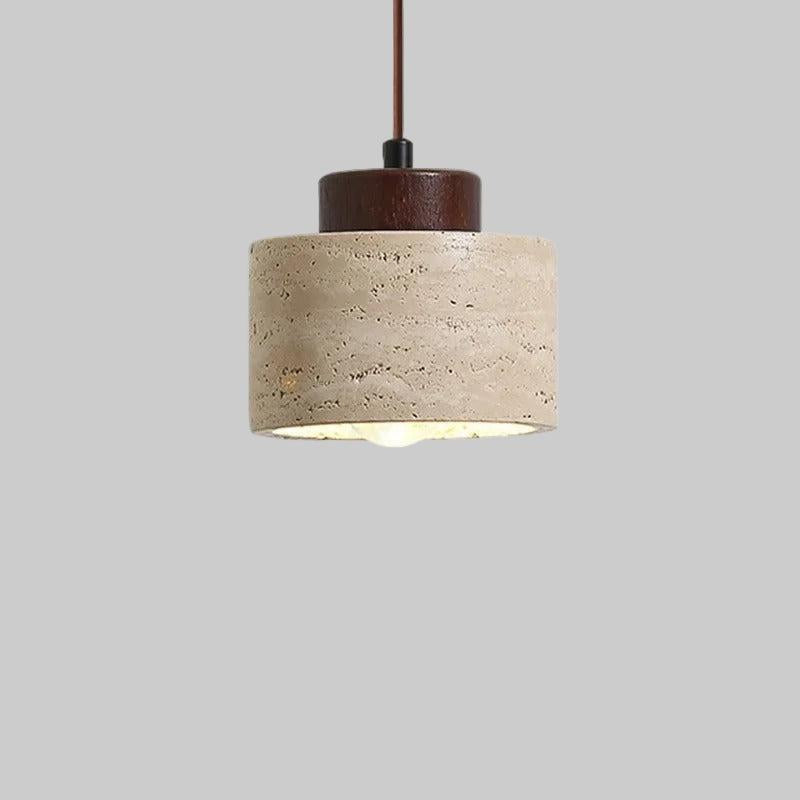 Lampa wisząca z trawertynu