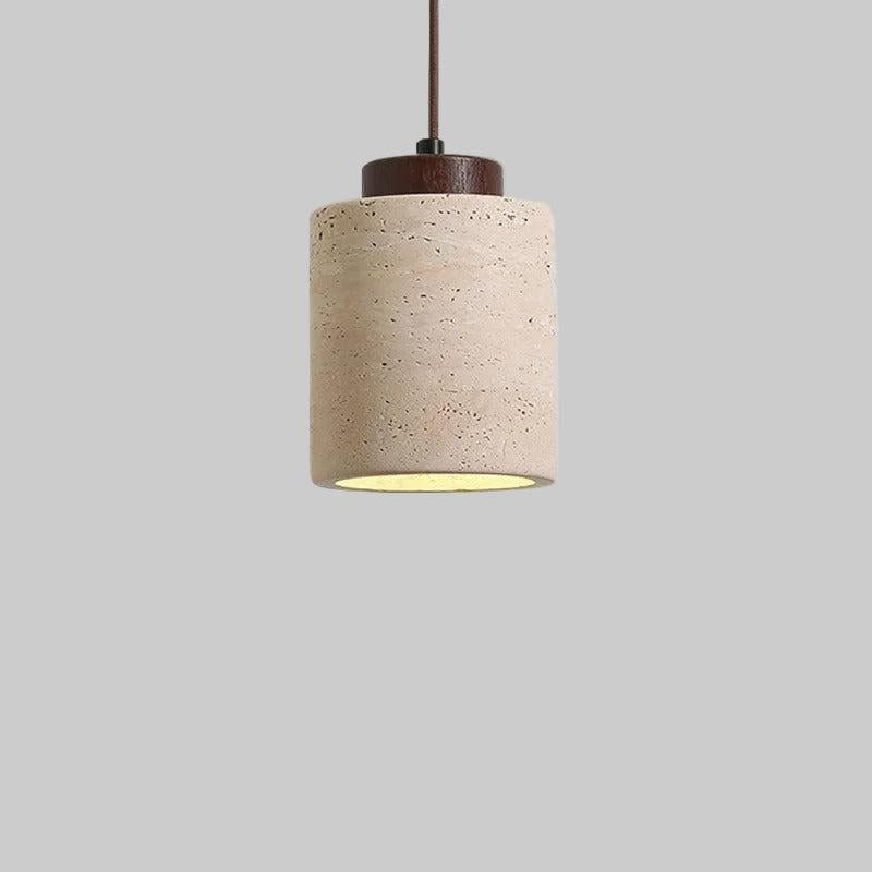 Lampa wisząca z trawertynu