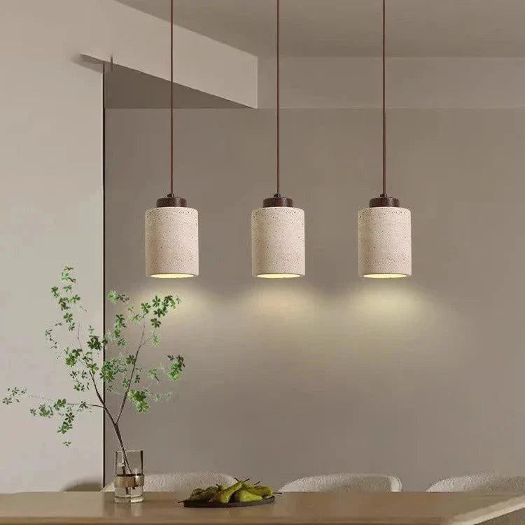 Lampa wisząca z trawertynu