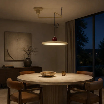 Lampe suspendue avec abat-jour et contrepoids