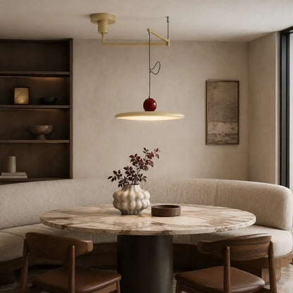 Lampe suspendue avec abat-jour et contrepoids