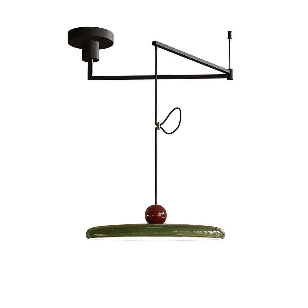 Lampe suspendue avec abat-jour et contrepoids