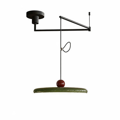 Lampe suspendue avec abat-jour et contrepoids