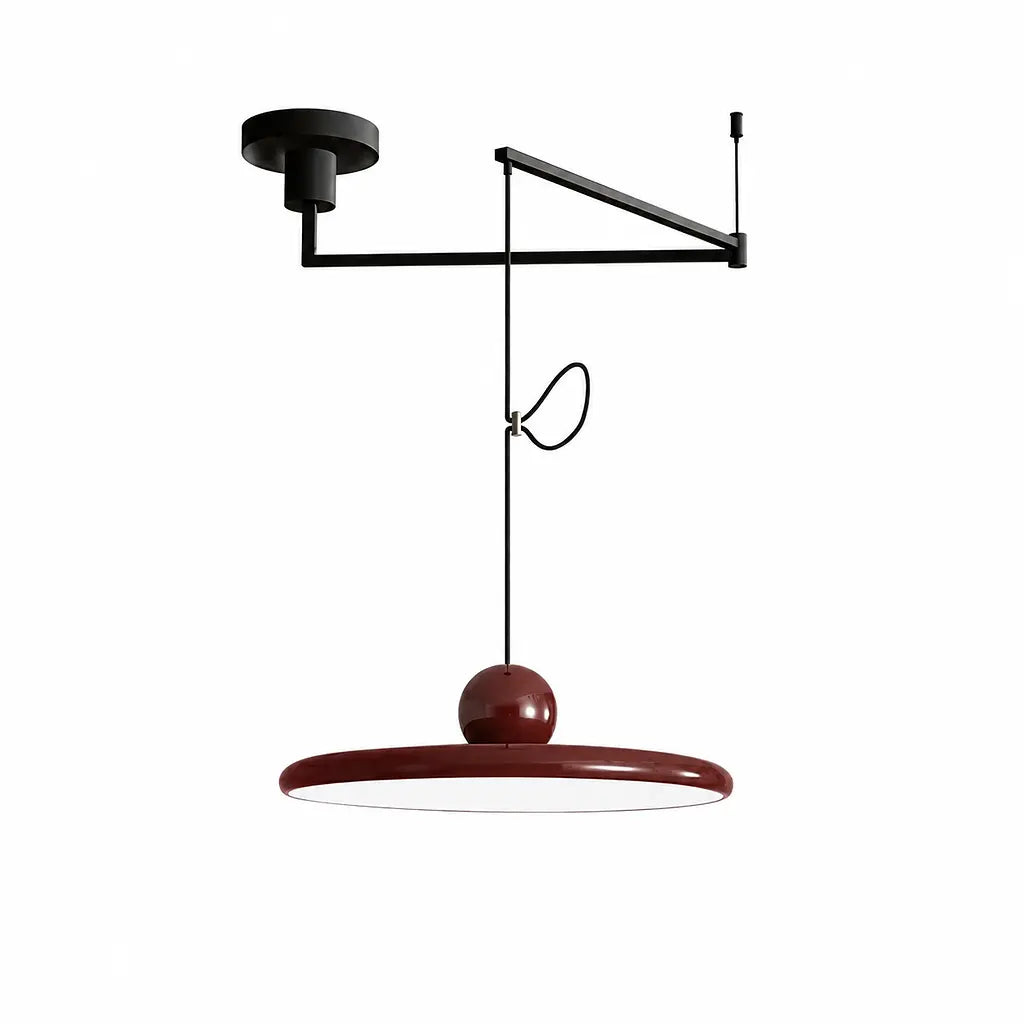 Lampe suspendue avec abat-jour et contrepoids