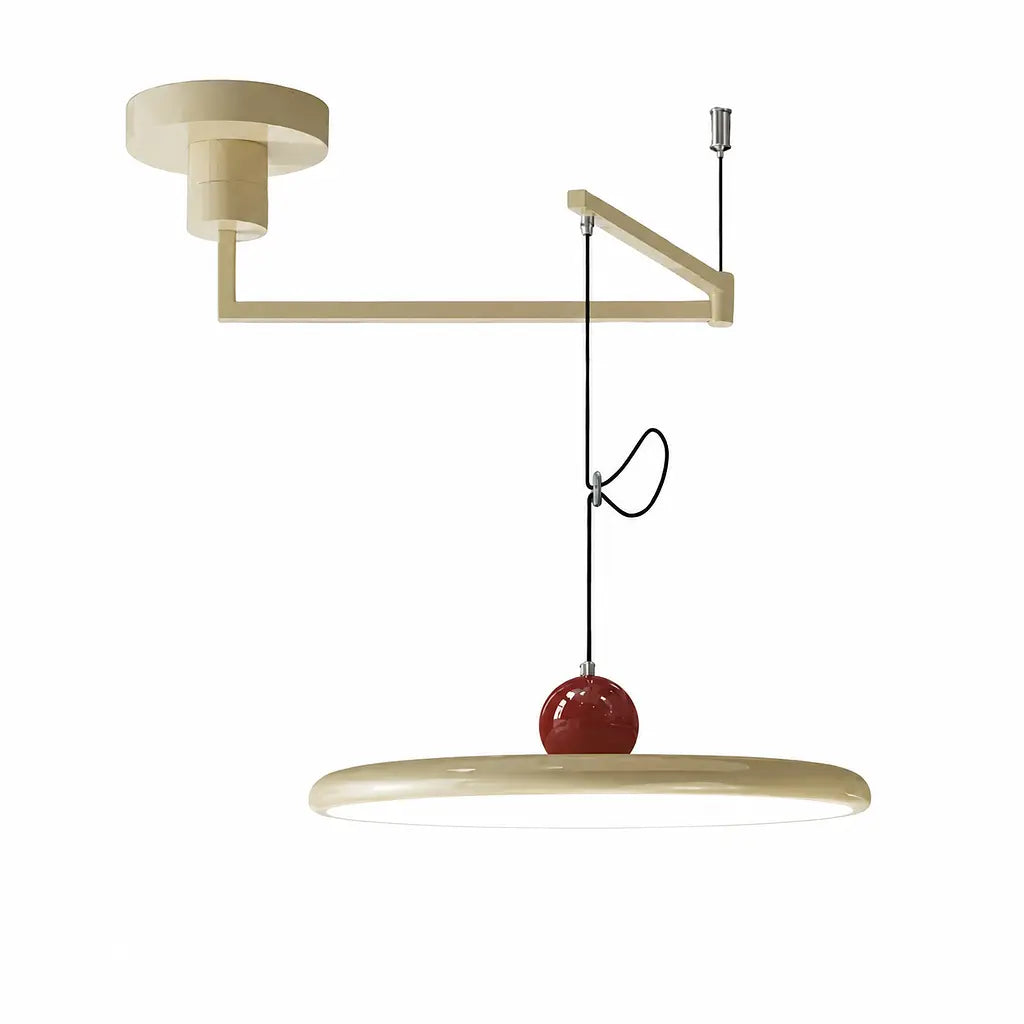 Lampe suspendue avec abat-jour et contrepoids