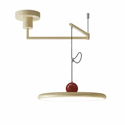 Lampe suspendue avec abat-jour et contrepoids