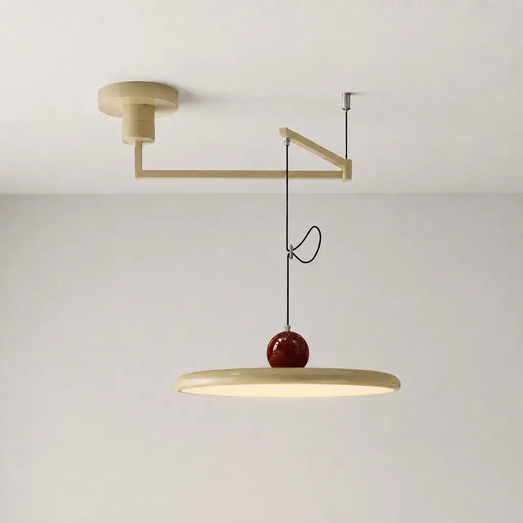 Lampe suspendue avec abat-jour et contrepoids