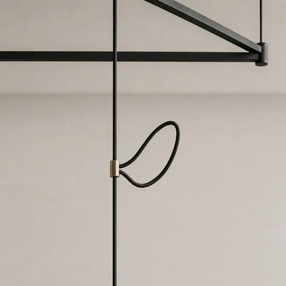 Lampe suspendue avec abat-jour et contrepoids