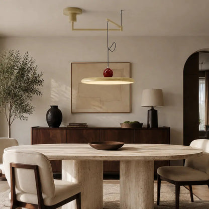 Lampe suspendue avec abat-jour et contrepoids