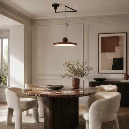 Lampe suspendue avec abat-jour et contrepoids
