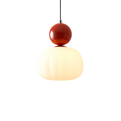 Lampa wisząca z kolorową kulą