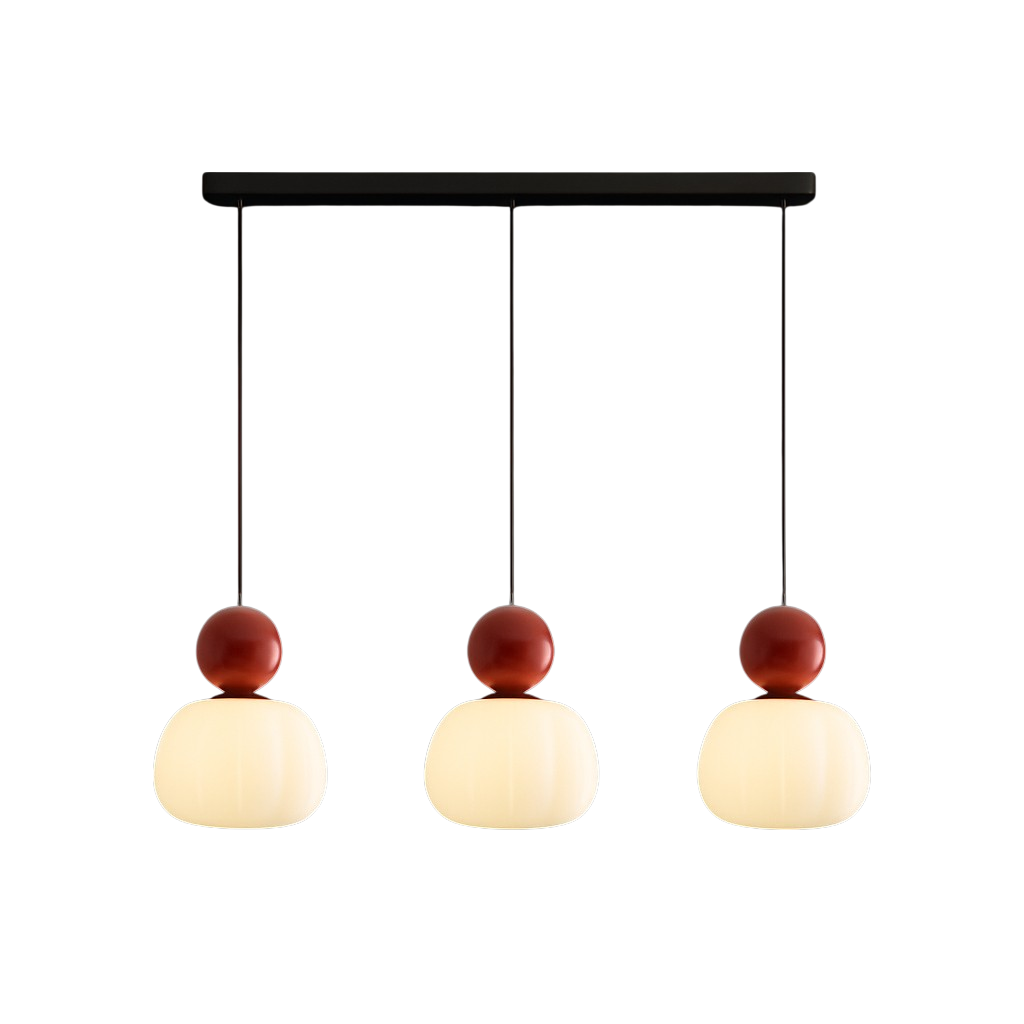 Lampa wisząca z kolorową kulą