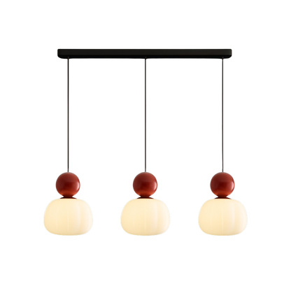 Lampa wisząca z kolorową kulą