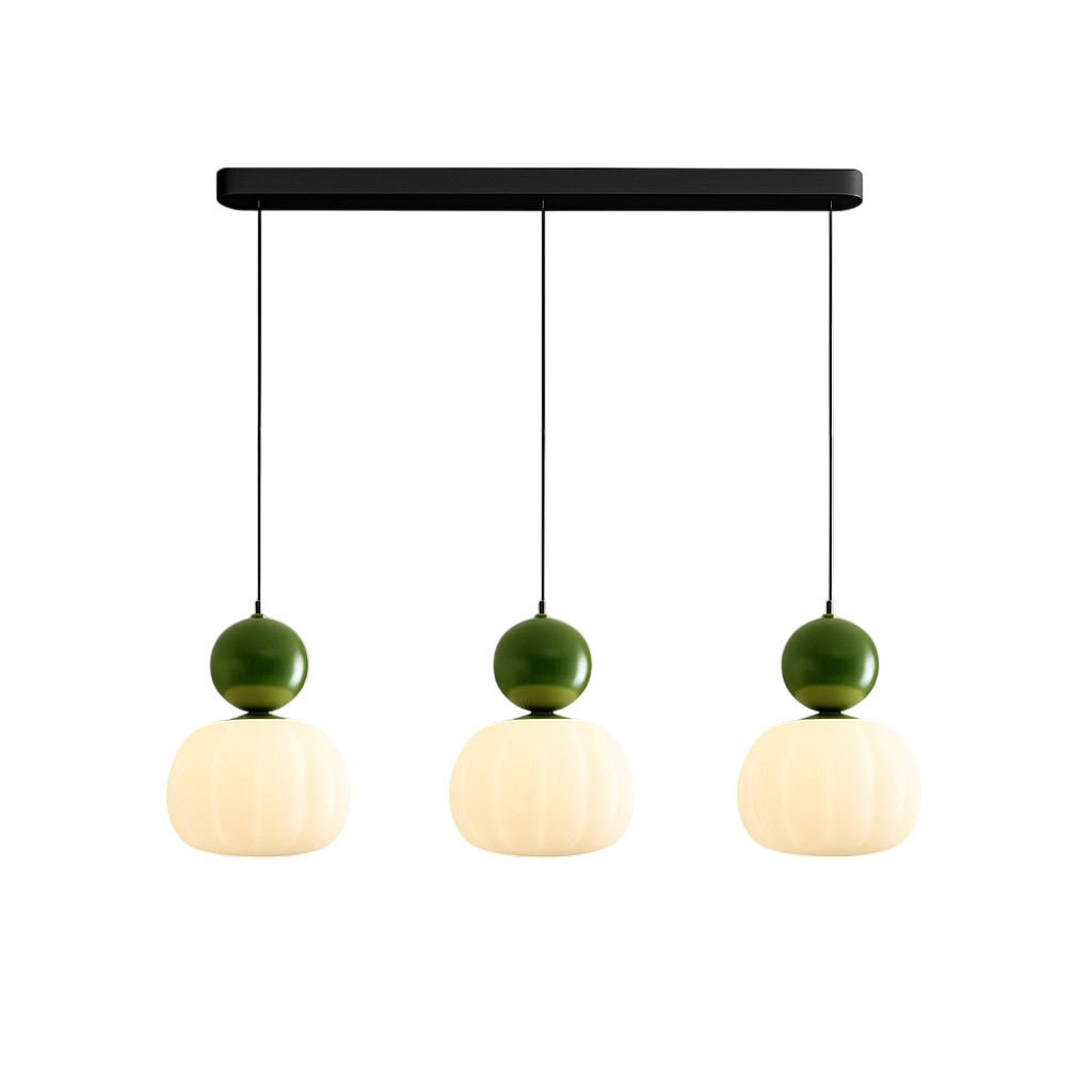 Lampa wisząca z kolorową kulą