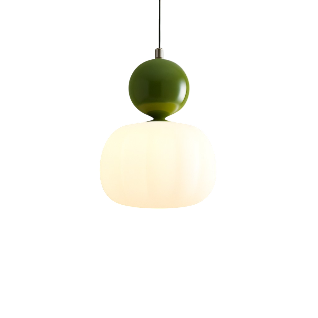 Lampa wisząca z kolorową kulą