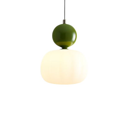 Lampa wisząca z kolorową kulą