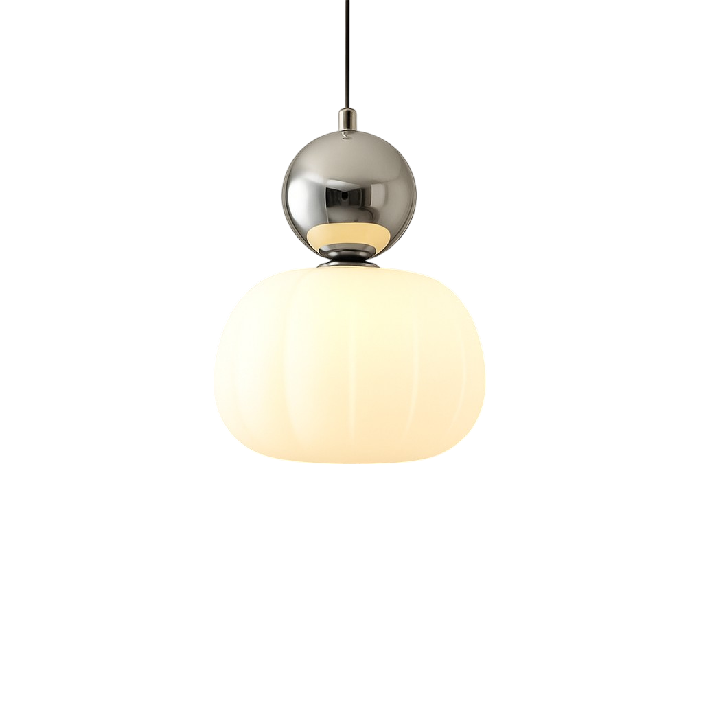 Lampa wisząca z kolorową kulą