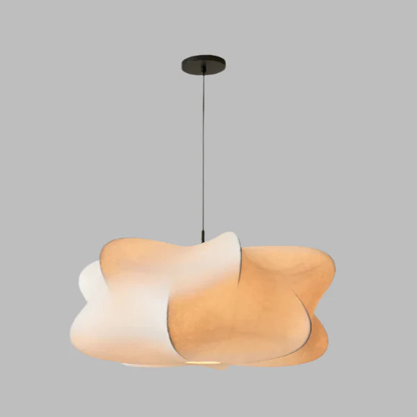 Lampa wisząca z tkaniny, organiczna