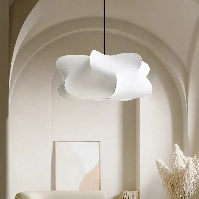 Lampa wisząca z tkaniny, organiczna