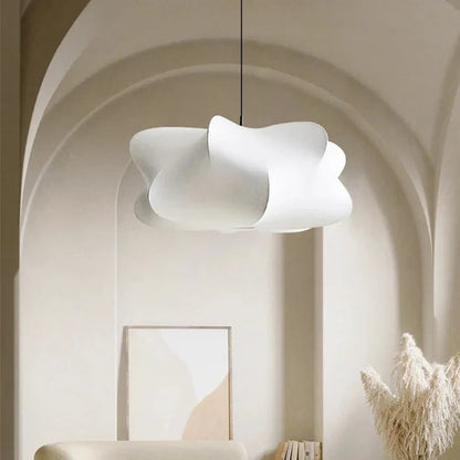 Lampa wisząca z tkaniny, organiczna