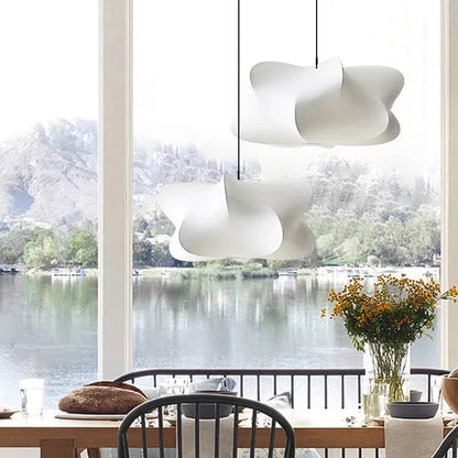 Lampa wisząca z tkaniny, organiczna