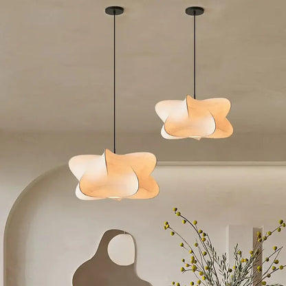 Lampa wisząca z tkaniny, organiczna