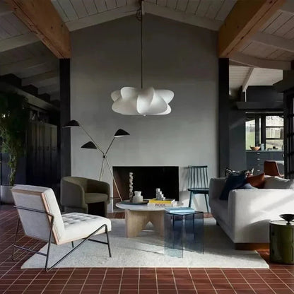 Lampa wisząca z tkaniny, organiczna