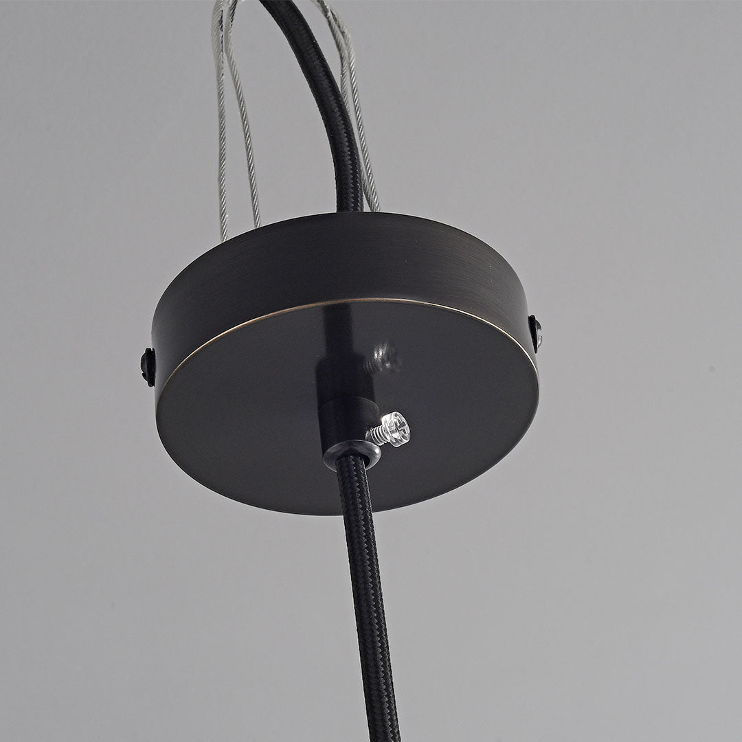 Gold and black pendant lamp