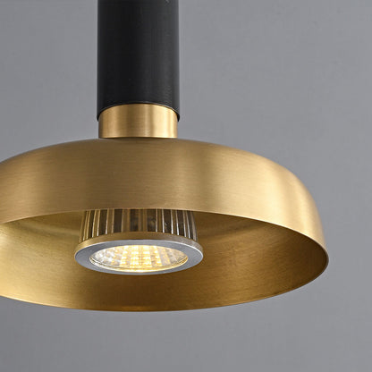 Gold and black pendant lamp
