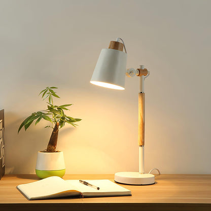 Desk lamp with adjustable shade