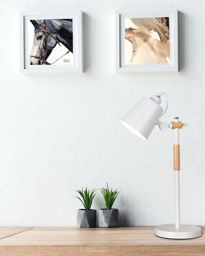 Desk lamp with adjustable shade