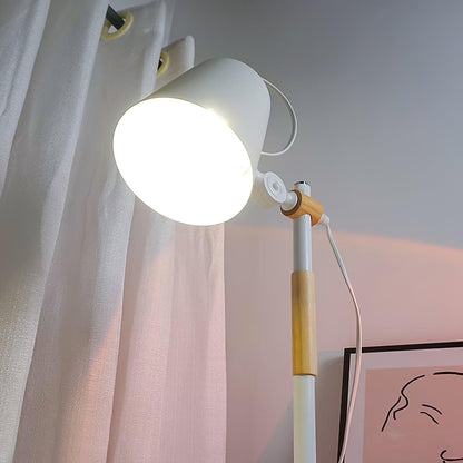 Desk lamp with adjustable shade