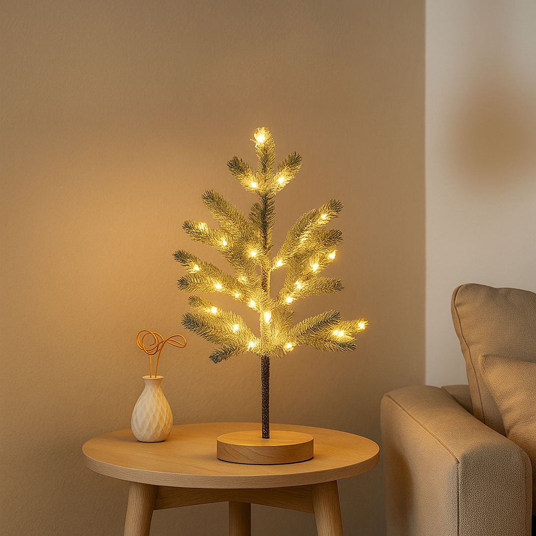 LED noční lampička ve tvaru vánočního stromku