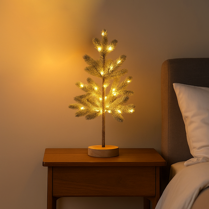 LED noční lampička ve tvaru vánočního stromku