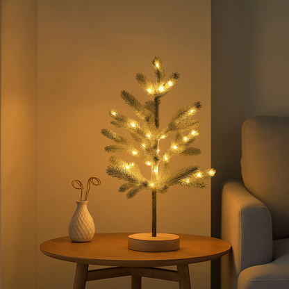 LED noční lampička ve tvaru vánočního stromku