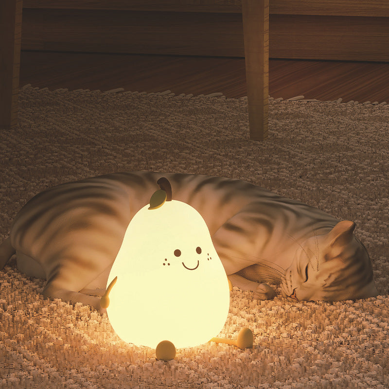 Lampe de chevet en silicone en forme de poire